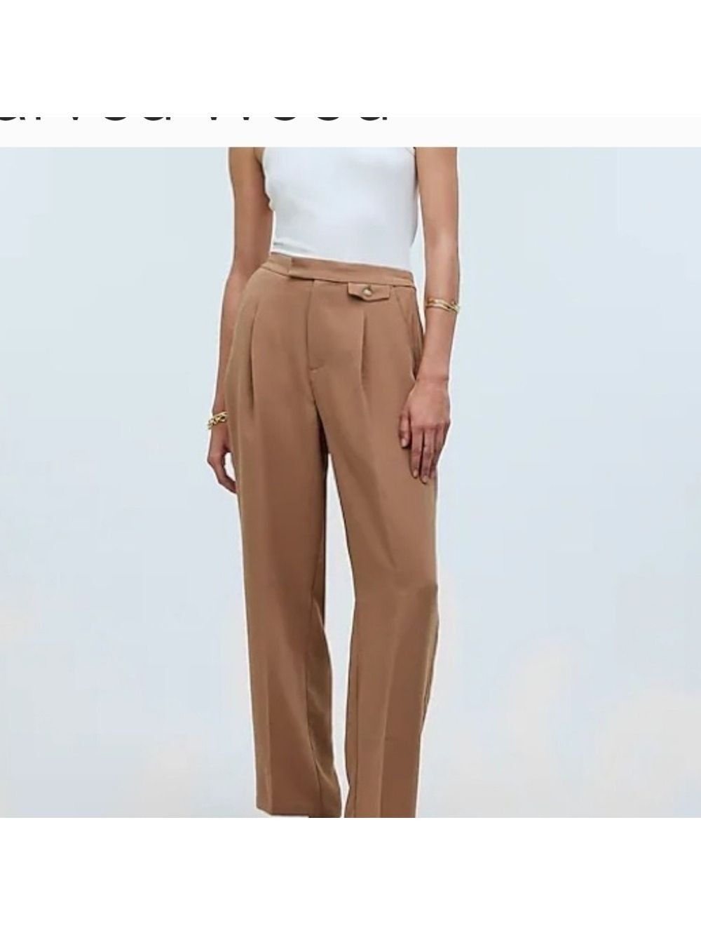 Madewell High Rise Straight Pant Cognac Size 8 New